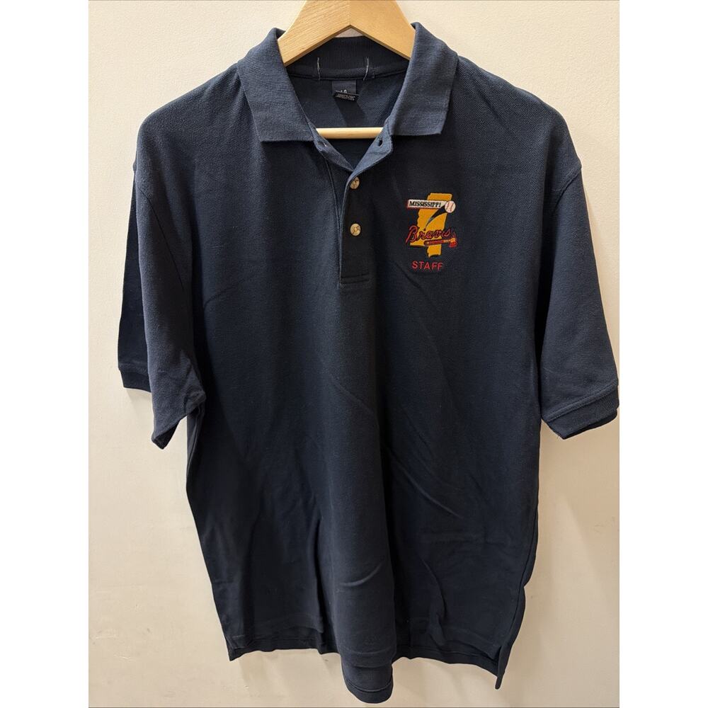 Mississippi Braves Staff Polo Shirt Size Large Baseball